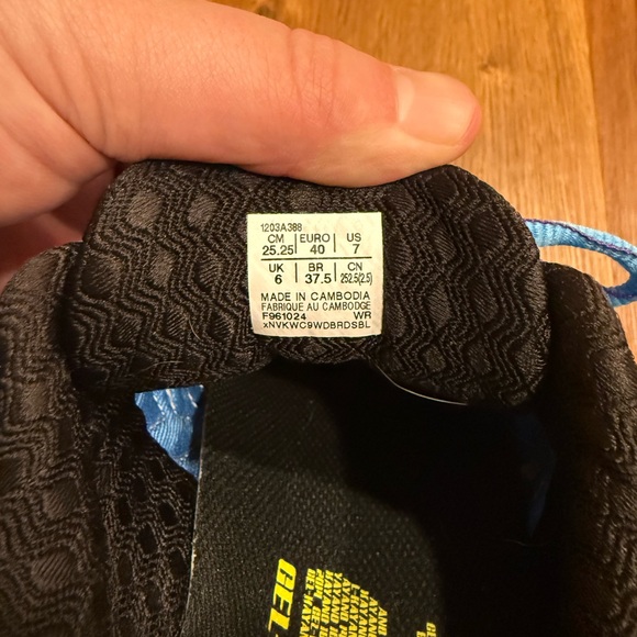 Asics Gel-Kayano 20 Men's Size 7 Blue Neptune Black Running Shoes 1203A388 - Picture 6 of 9